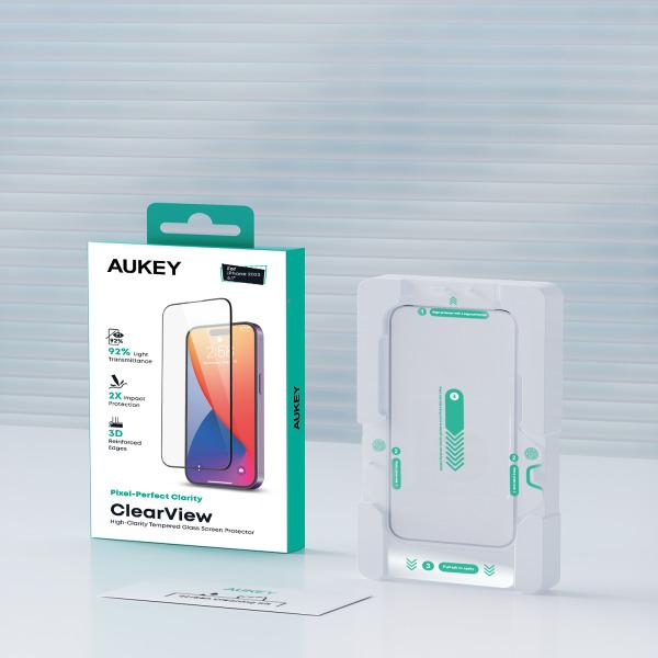 Cường Lực AUKEY iPhone 15 Pro Max ClearView
