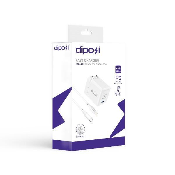 Bộ Sạc Kèm Cáp C-Lightning DIPOSI PD20W Chính Hãng