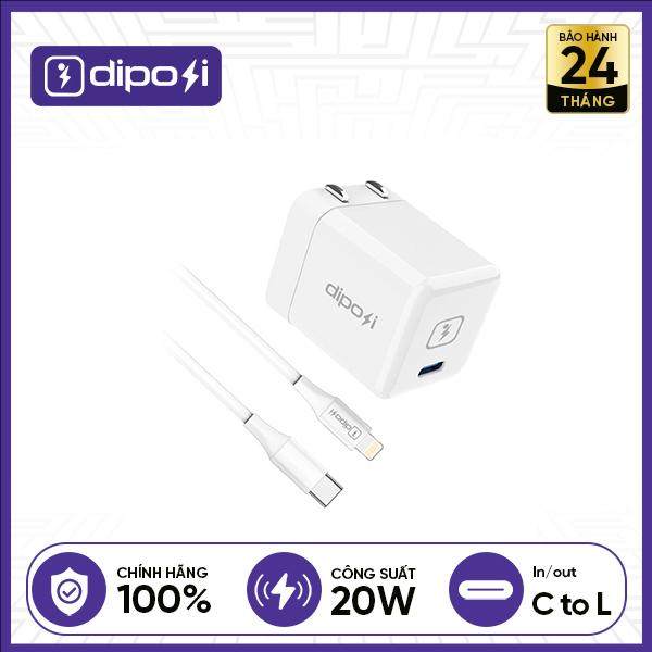 Bộ Sạc Kèm Cáp C-Lightning DIPOSI PD20W Chính Hãng