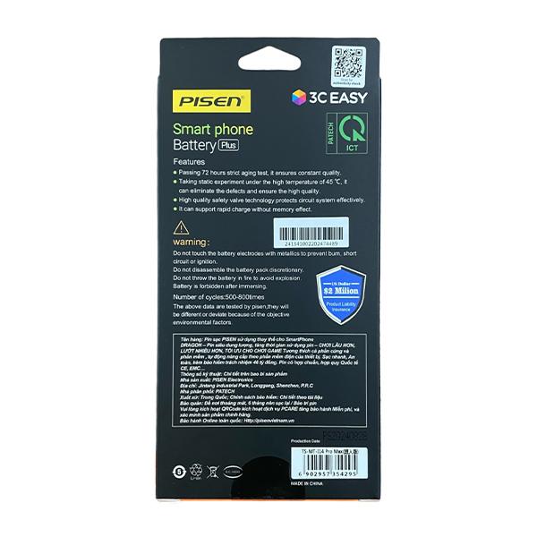 Thay Pin iPhone 14 Pro Dung Lượng Siêu Cao - Chính Hãng Pisen