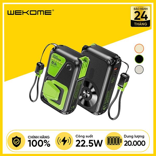 Pin Sạc Dự Phòng Không Dây WEKOME WP-95 20.000mAh QC3.0+PD 22.5W