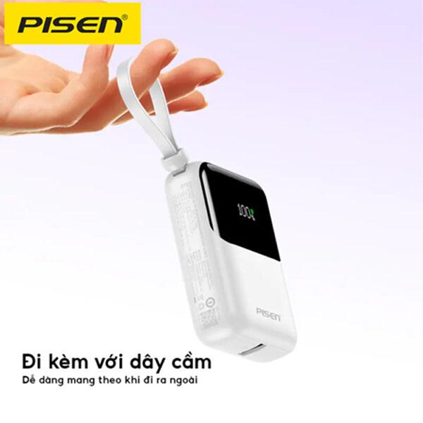 Pin Sạc Dự Phòng Pisen QUICK POWER Link Sunny D096 22.5W 10000mAh (Type-C & Lightning) 