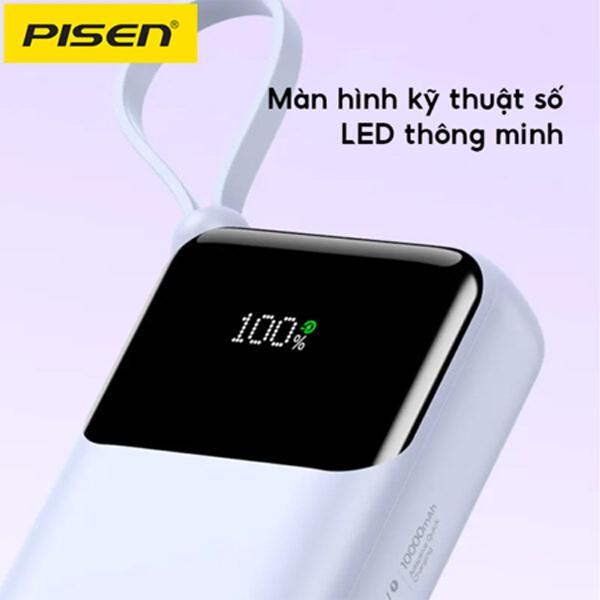 Pin Sạc Dự Phòng Pisen QUICK POWER Link Sunny D096 22.5W 10000mAh (Type-C & Lightning) 