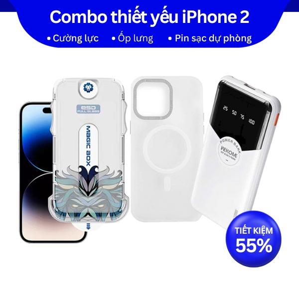 Combo iPhone 2 - Cho iPhone X | 11 | 12 | 13 | 14 | 15 | 16 Series