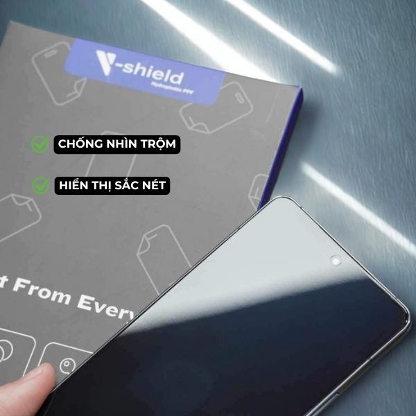 Miếng Dán màn hình V-Shield HD chống nhìn trộm điện thoại iPhone | Samsung | Xiaomi | Oppo  