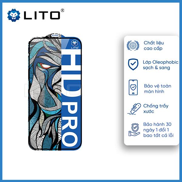 Cường Lực iPhone LITO HD Pro Full Cover Trong Suốt LT-D12