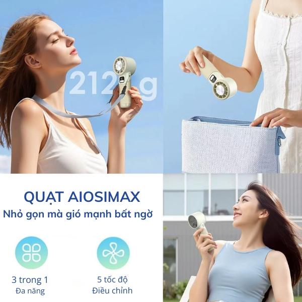 Quạt mini cầm tay AOSIMAX Foldable Ice Cooling F802 3600mAh