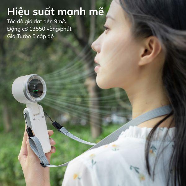Quạt mini cầm tay AOSIMAX Mini Foldable Turbo N607 3600mAh