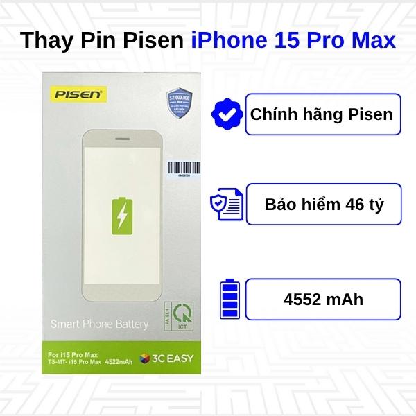 Thay Pin iPhone 15 Pro Max - Chính Hãng Pisen
