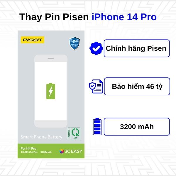 Thay Pin iPhone 14 Pro - Chính Hãng Pisen