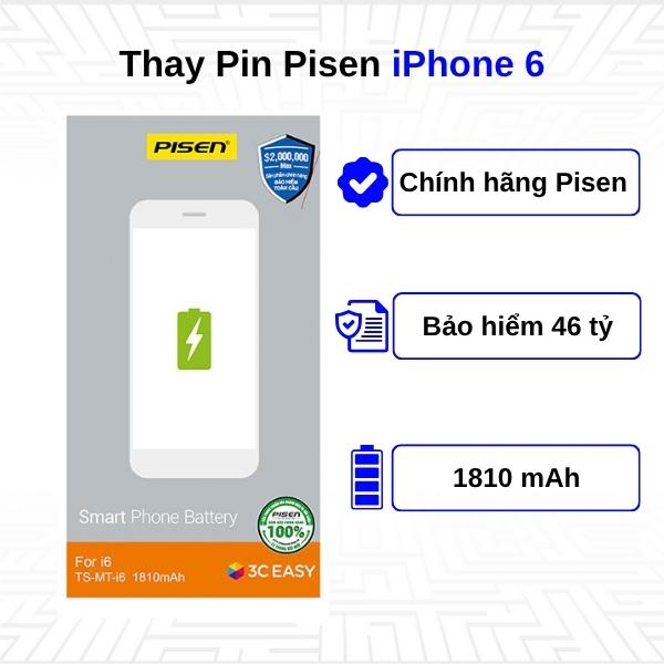 Thay Pin iPhone 6 - Chính Hãng Pisen