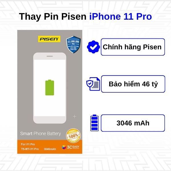 Thay Pin iPhone 11 Pro - Chính Hãng Pisen