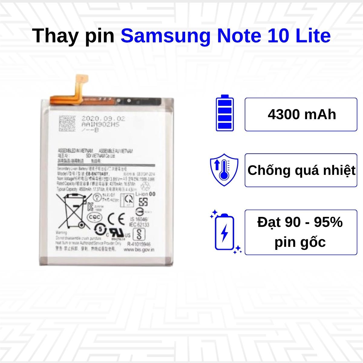 Thay pin điện thoại Samsung Galaxy Note 10 Lite