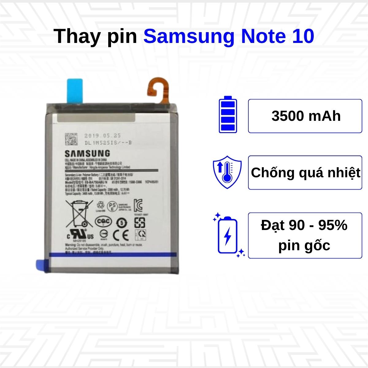 Thay pin điện thoại Samsung Galaxy Note 10