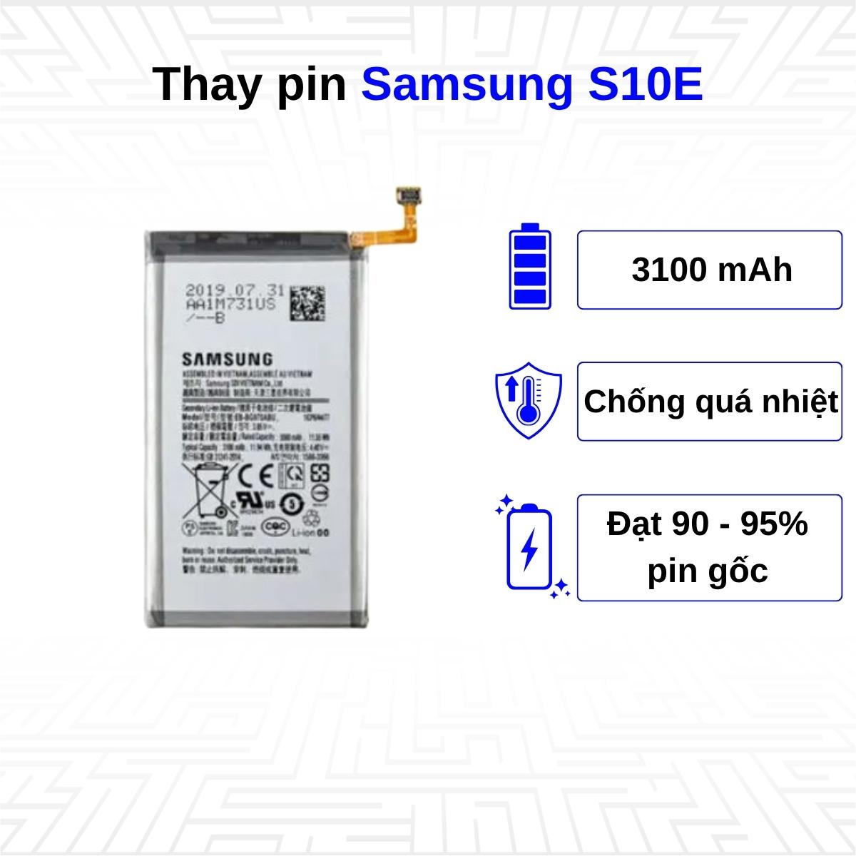 Thay pin điện thoại Samsung Galaxy S10E