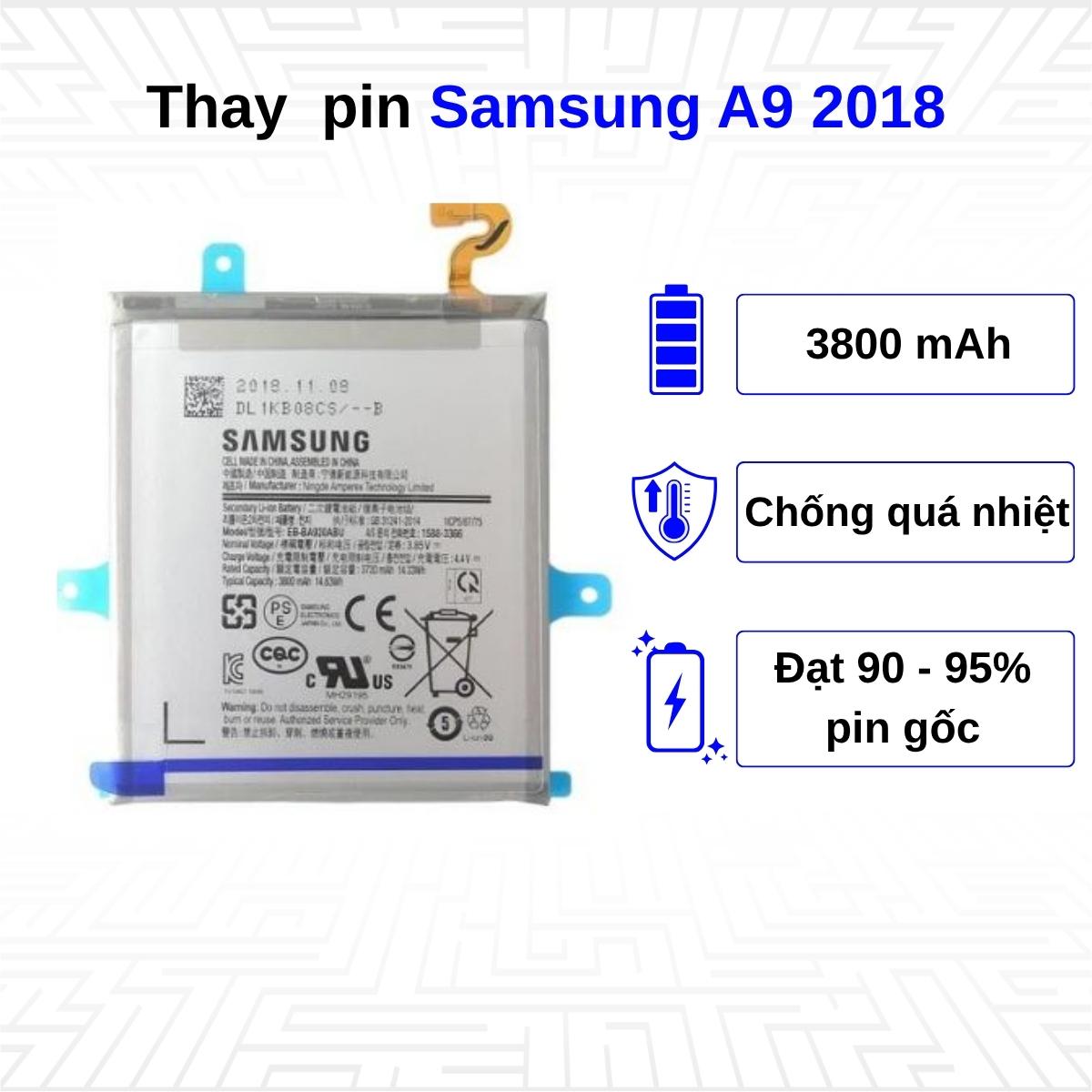 Thay pin điện thoại Samsung Galaxy A9 2018