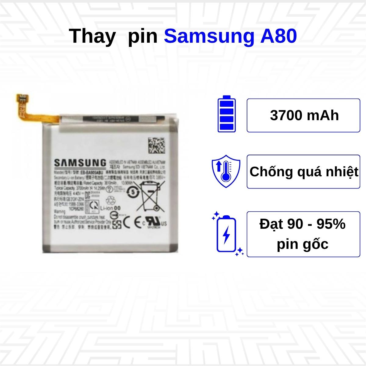 Thay pin điện thoại Samsung Galaxy A80