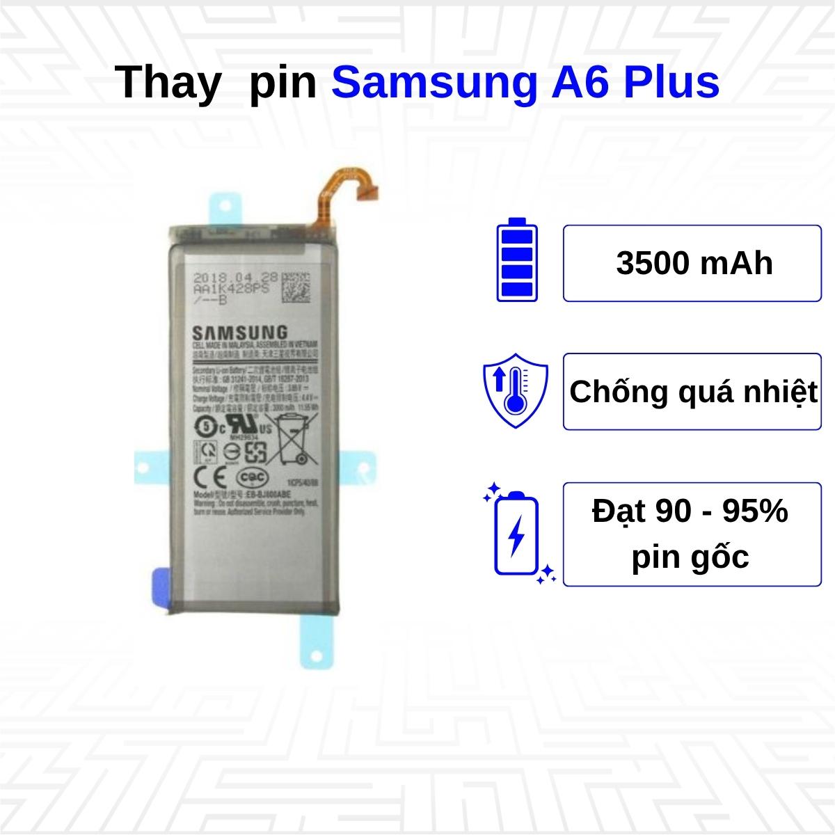 Thay pin điện thoại Samsung Galaxy A6 Plus