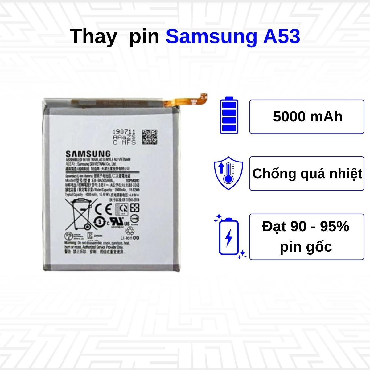 Thay pin điện thoại Samsung Galaxy A53