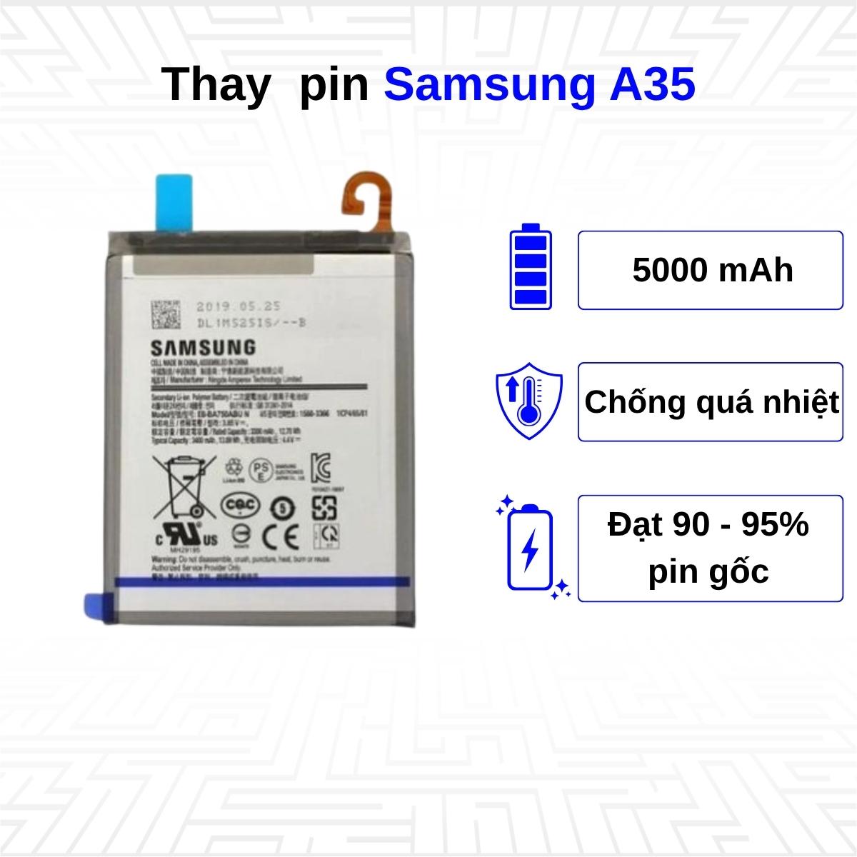 Thay pin điện thoại Samsung Galaxy A35