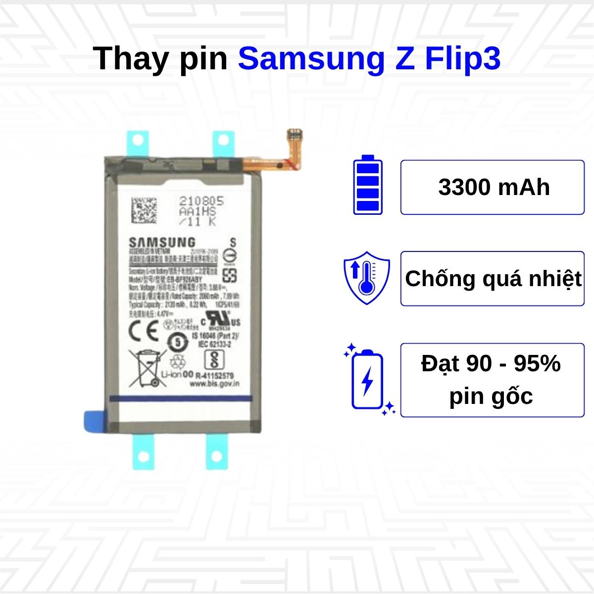 Thay pin điện thoại Samsung Galaxy Z Flip3