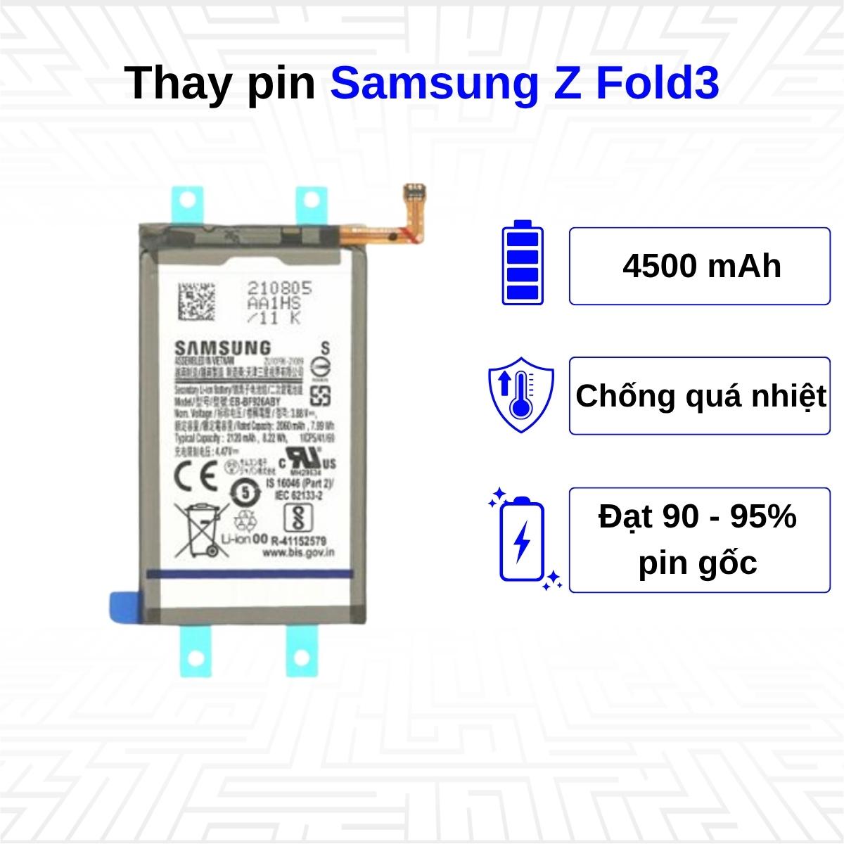 Thay pin điện thoại Samsung Galaxy Z Fold3