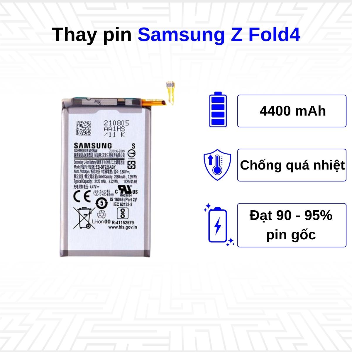 Thay pin điện thoại Samsung Galaxy Z Fold4