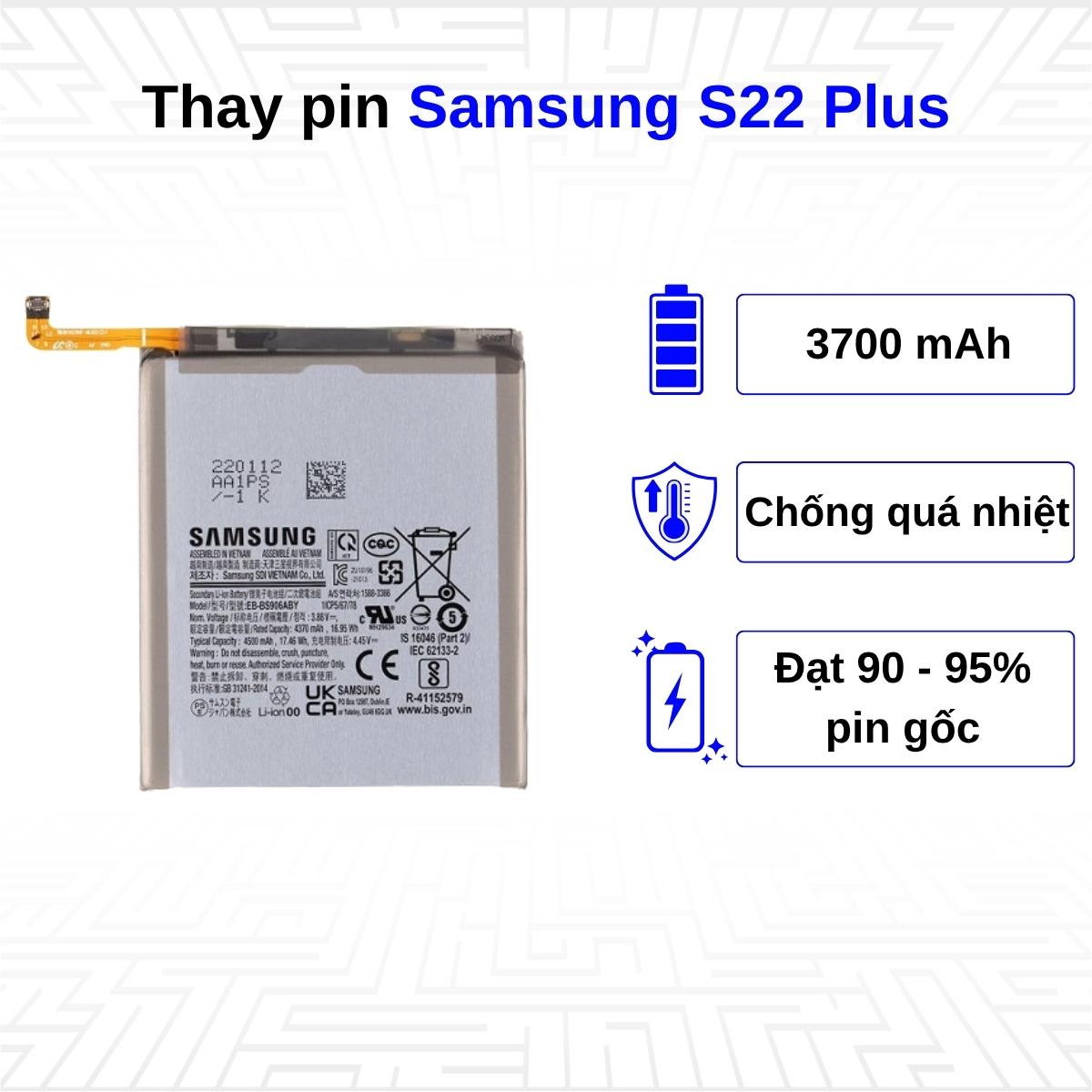 Thay pin điện thoại Samsung Galaxy S22 Plus