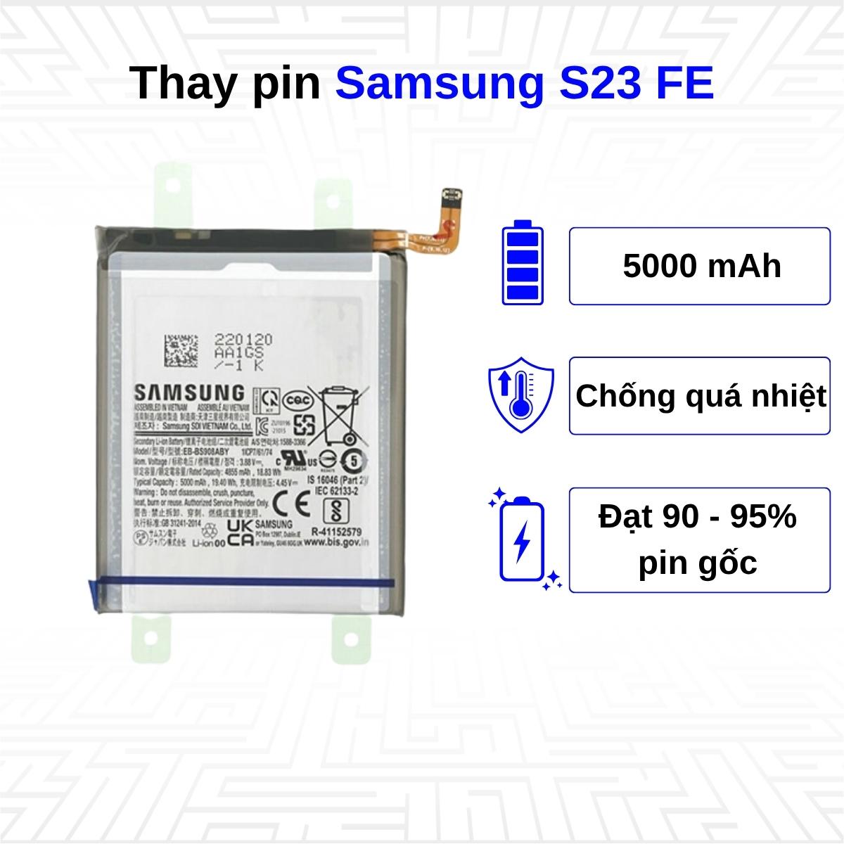 Thay pin điện thoại Samsung Galaxy S23 FE