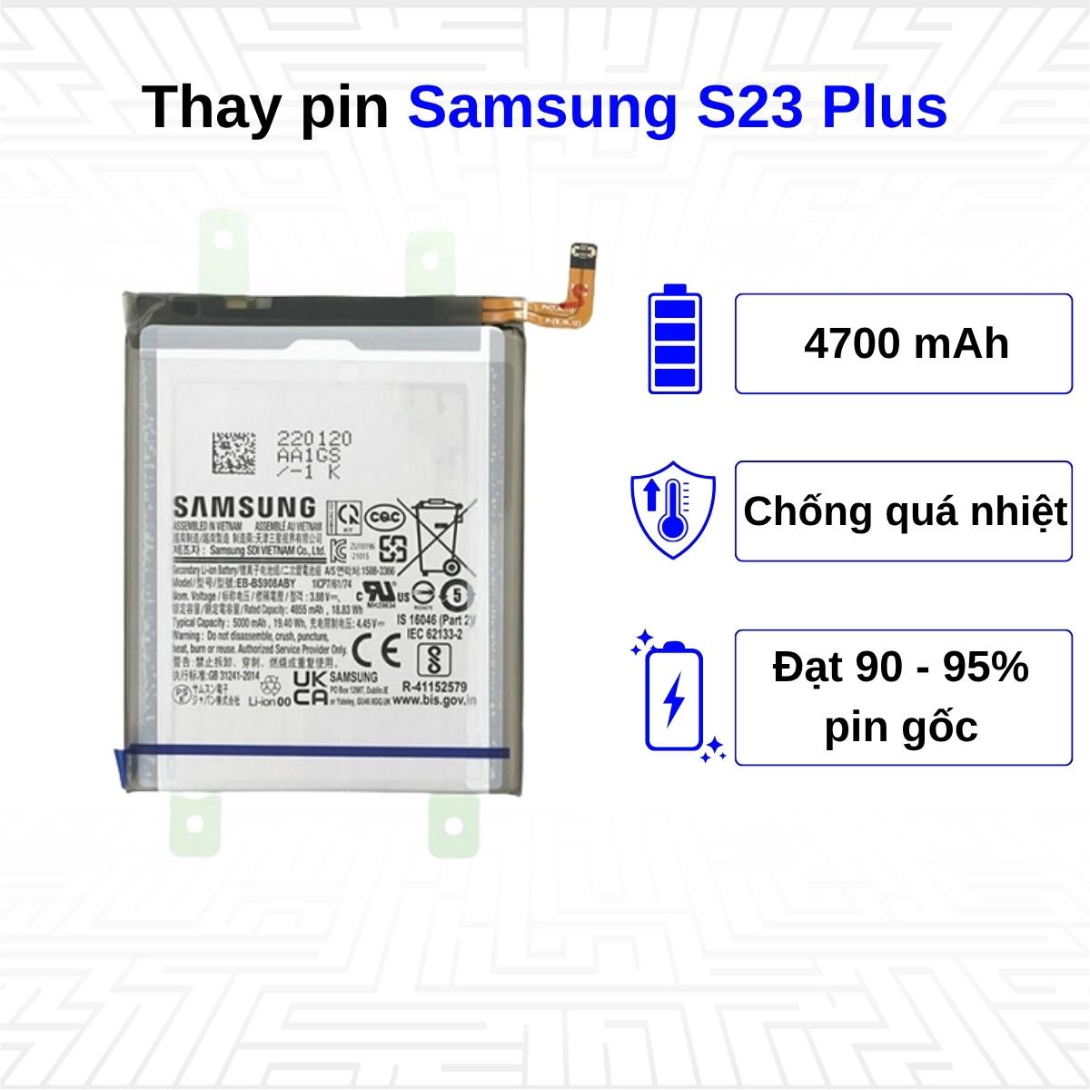 Thay pin điện thoại Samsung Galaxy S23 Plus
