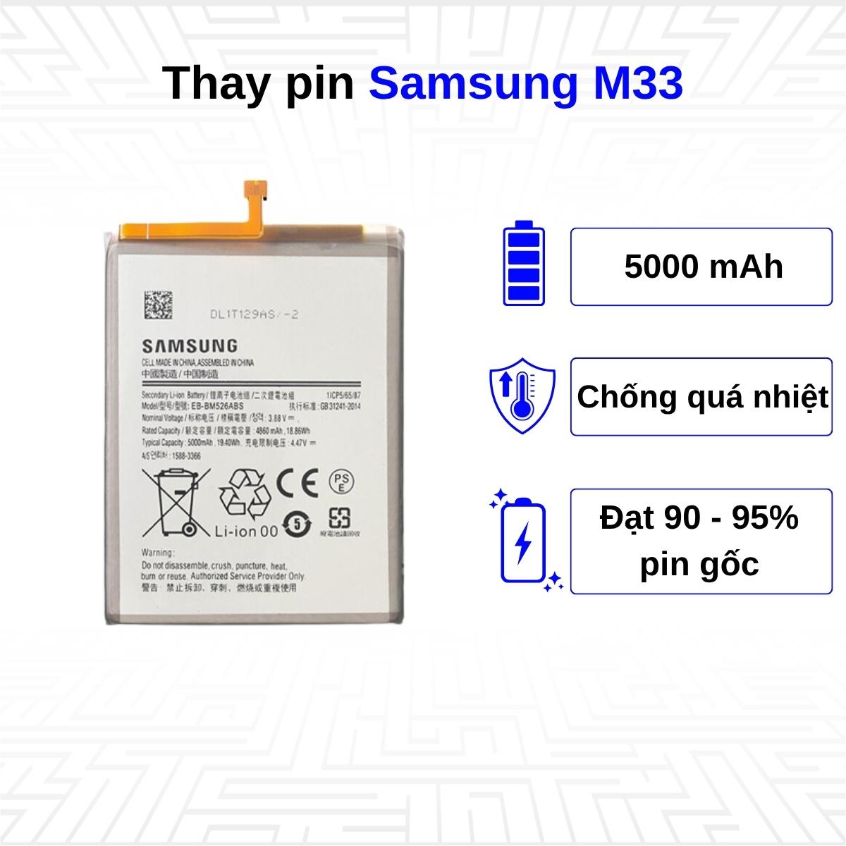 Thay pin điện thoại Samsung Galaxy M33