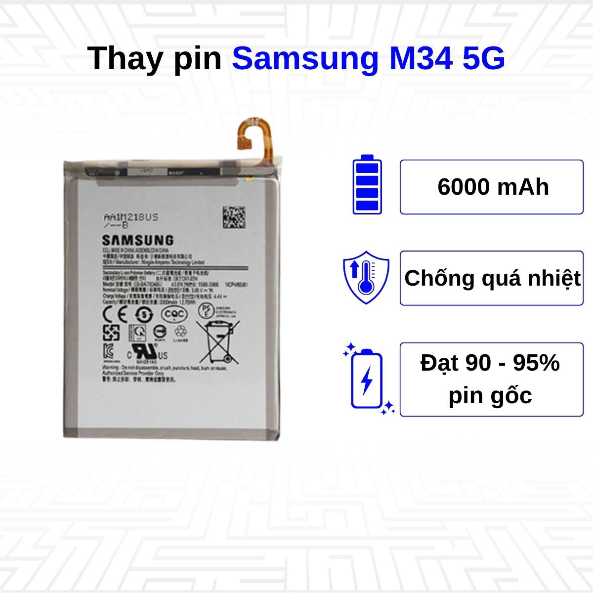 Thay pin điện thoại Samsung Galaxy M34 5G