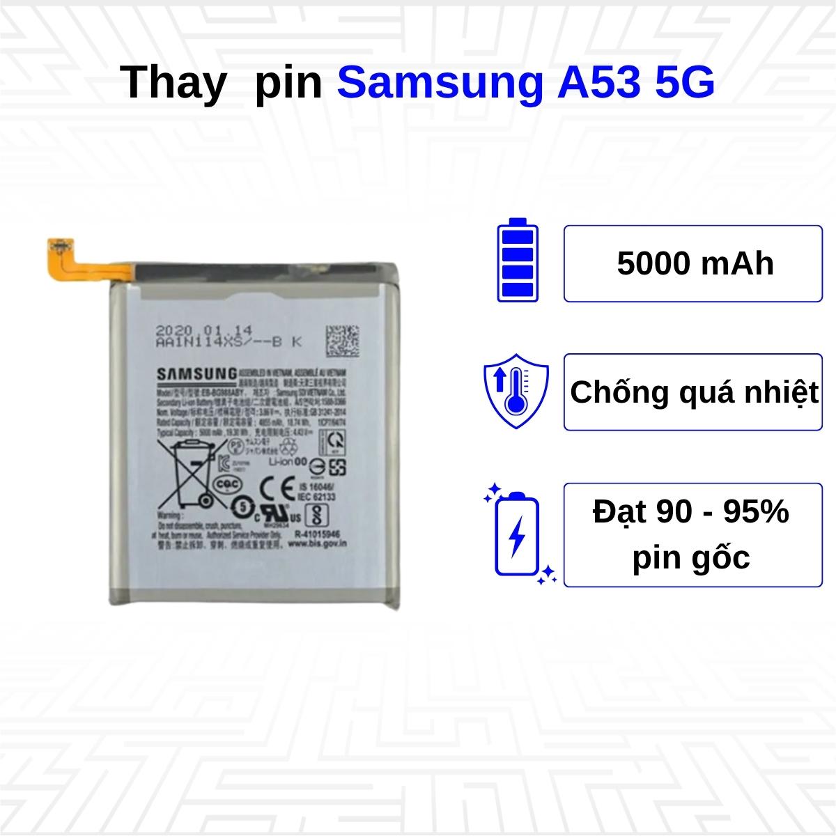 Thay pin điện thoại Samsung Galaxy A53 5G