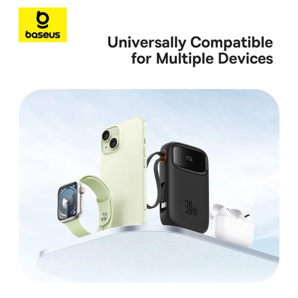 Pin sạc dự phòng Baseus Qpow2 màn hình số 20.000mAh 30W kèm 2 cáp Type-C