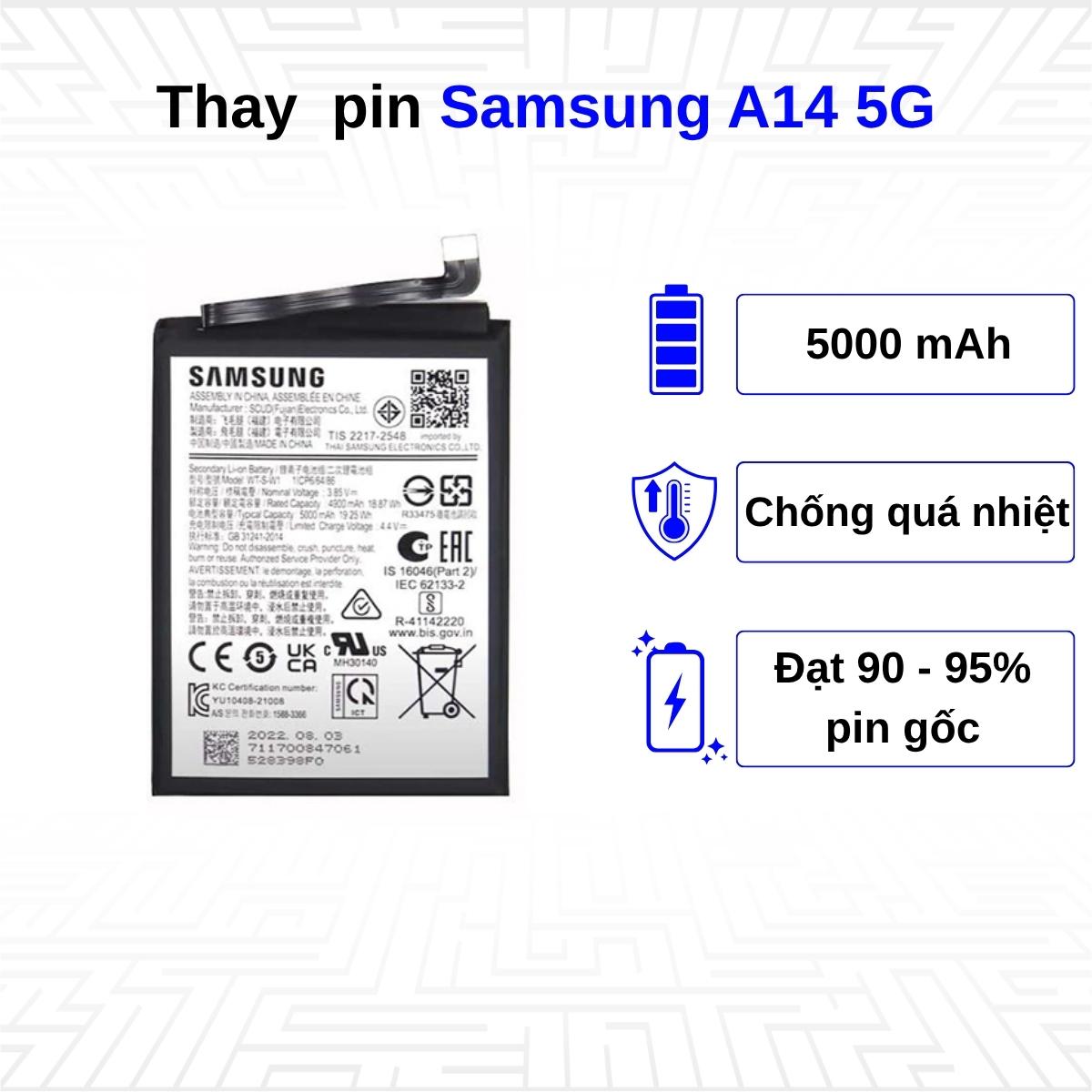 Thay pin điện thoại Samsung Galaxy A14 5G