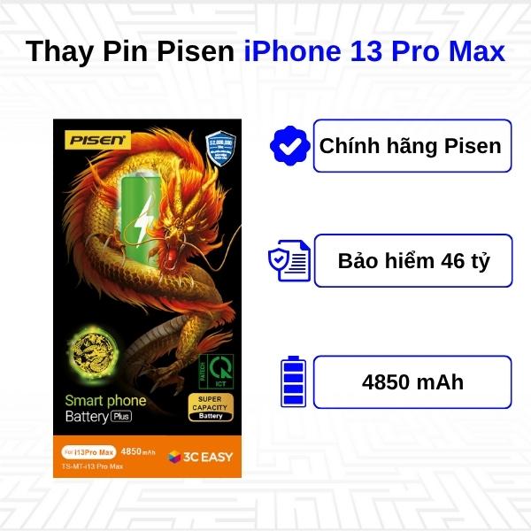 Thay Pin iPhone 13 Pro Max - Chính Hãng Pisen