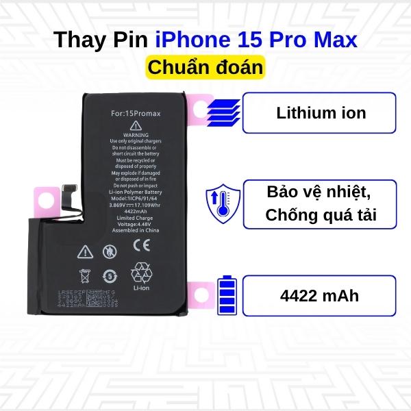 Thay Pin iPhone 15 Pro Max - Chuẩn đoán