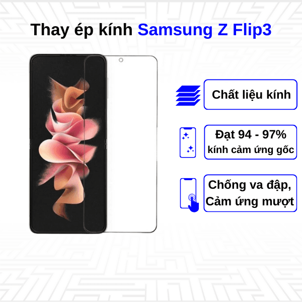 Ép kính màn hình Samsung Galaxy Z Flip 3 5G