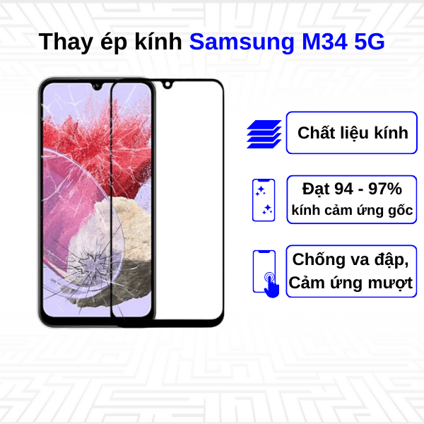 Ép kính màn hình Samsung Galaxy M34 5G