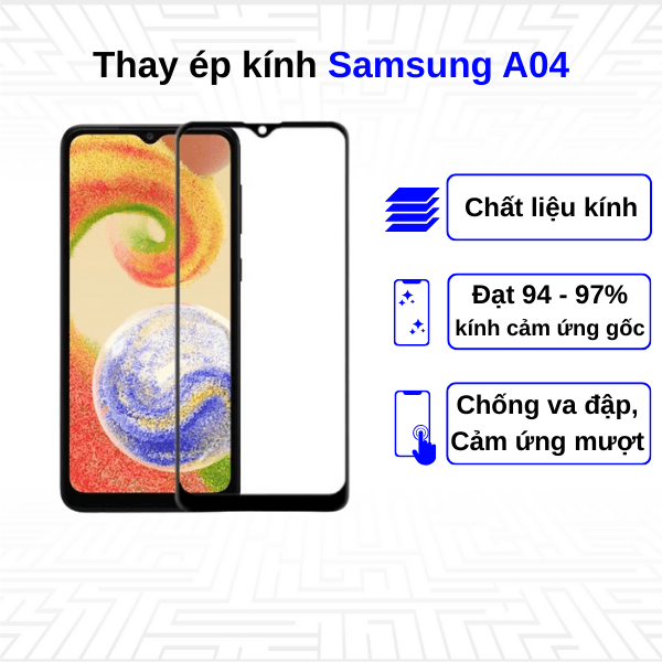 Ép kính màn hình Samsung Galaxy A04