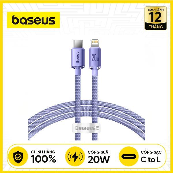 Cáp Sạc BASEUS Crystal Shine USB-C to Lightning 1.2M 20W