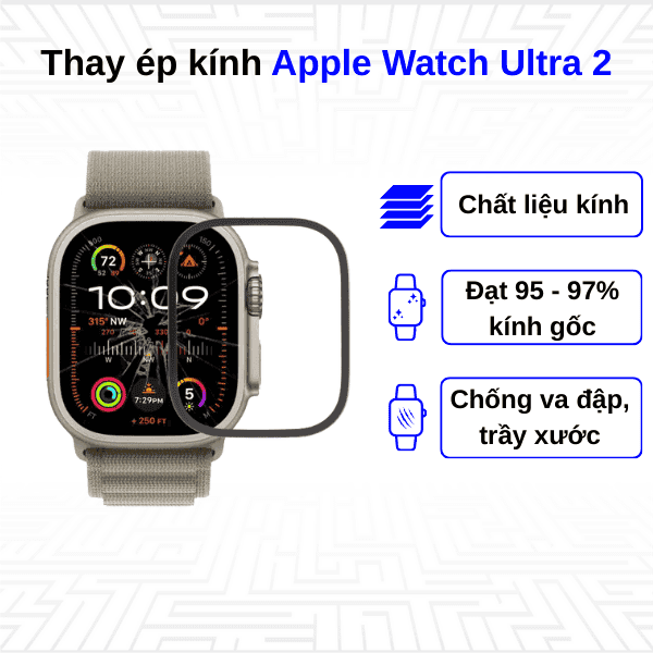 Thay kính màn hình Apple Watch Ultra 2