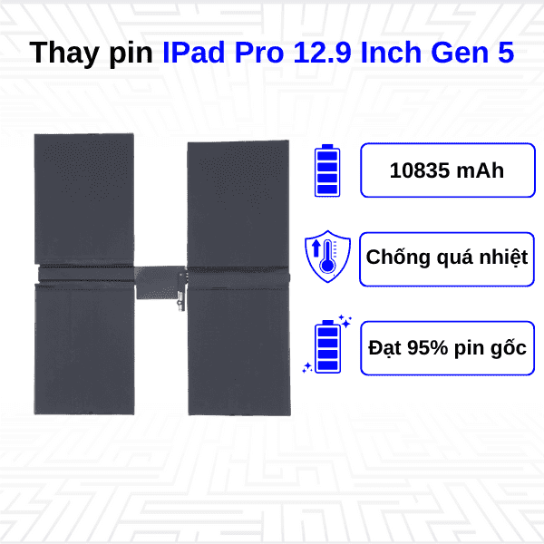 Thay pin Ipad Pro 12.9 Inch 2021 Gen 5