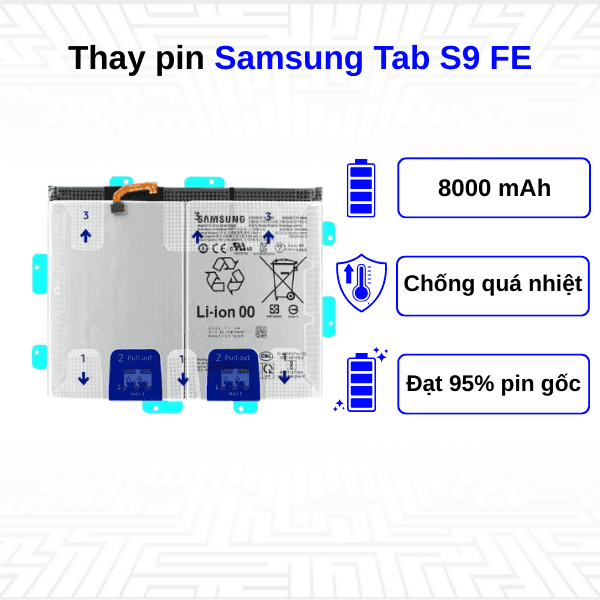 Thay pin Samsung Galaxy Tab S9 FE