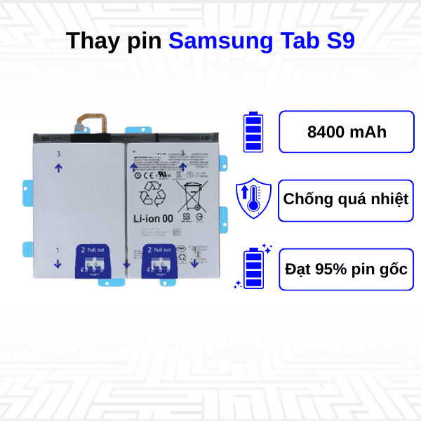 Thay pin Samsung Galaxy Tab S9