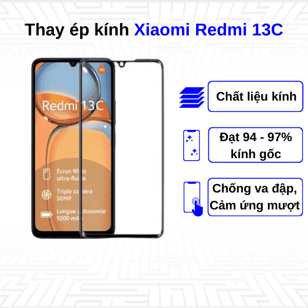 Ép kính màn hình Xiaomi Redmi 13C