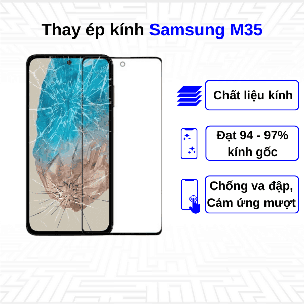 Ép kính màn hình Samsung Galaxy M35