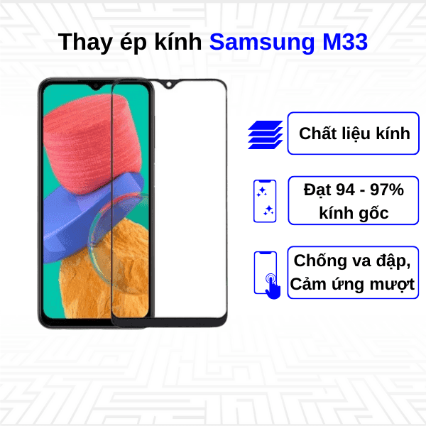 Ép kính màn hình Samsung Galaxy M33