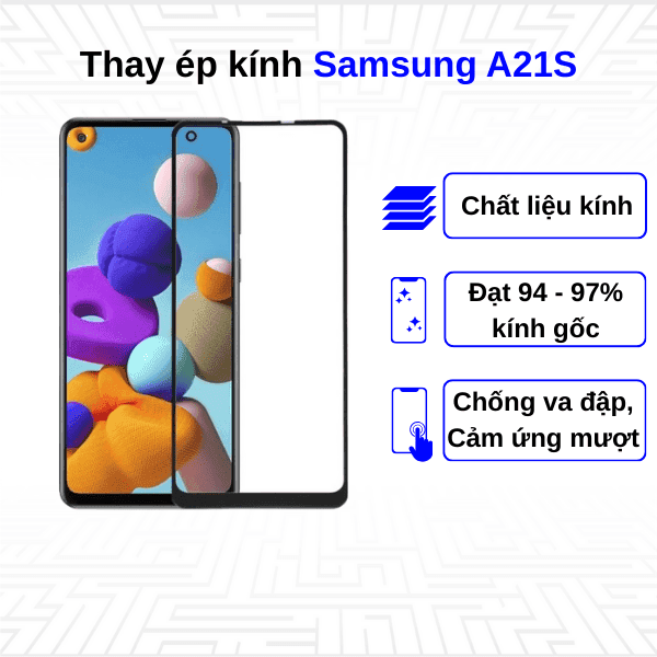 Ép kính màn hình Samsung Galaxy A21S