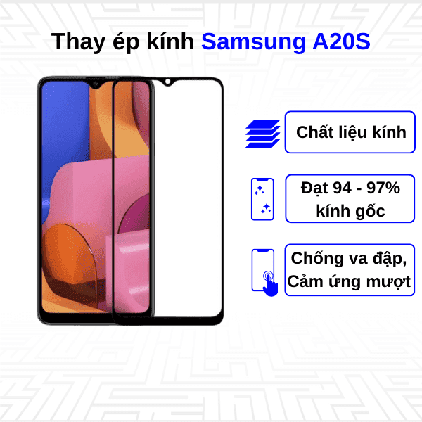 Ép kính màn hình Samsung Galaxy A20S